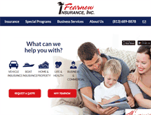 Tablet Screenshot of fearnowinsurance.com